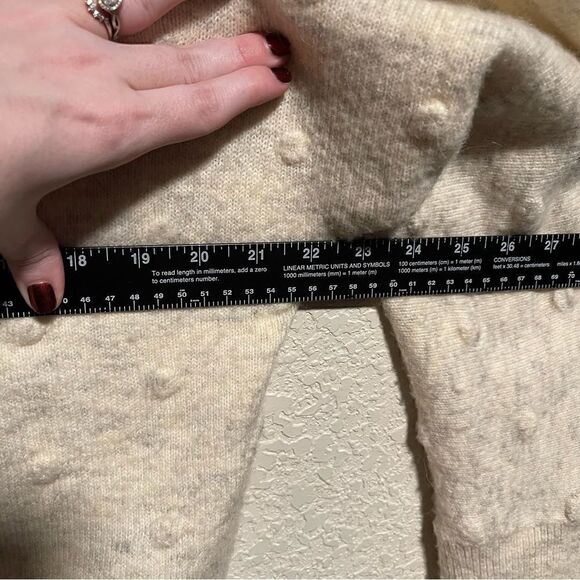 William Rast- Women’s Long Sleeve Nubby Sweater Ivory Alpaca Blend, Size Large - Picture 6 of 11